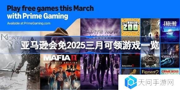 亚马逊会免2025三月有哪些游戏可以领-亚马逊会免2025三月可领游戏一览