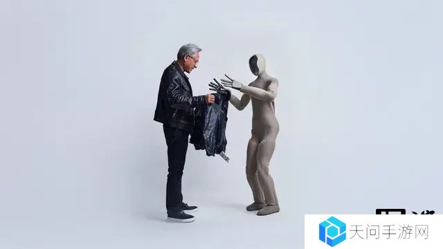 人形机器人给黄仁勋递上皮衣，1X、英伟达联手搞事情
