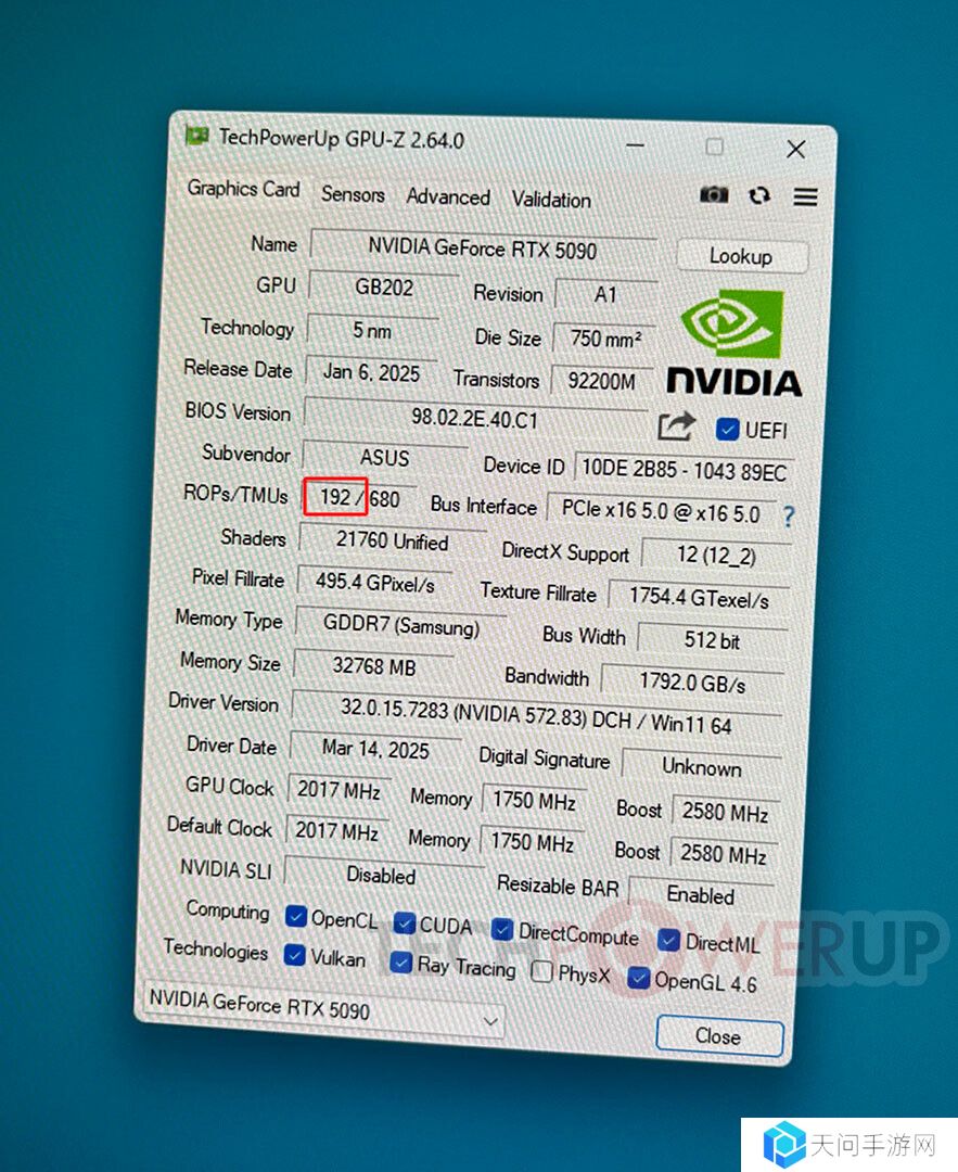 人类的悲喜并不相通：华硕 RTX 5090 夜神显卡爆出 192 个 ROPs“超规格”型号，看齐 RTX PRO 6000