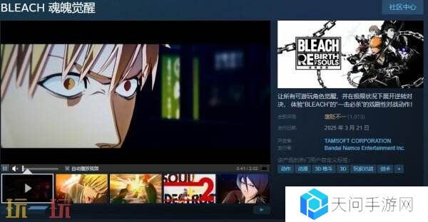 万代南梦宫3D格斗游戏《BLEACH 魂魄觉醒》现已正式发售